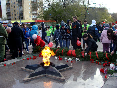 Митинг на Красной площади в Красноярске