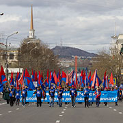 Первомайское шествие в Красноярске